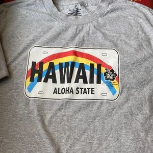 Hawaii Rainbow License Plate Tee